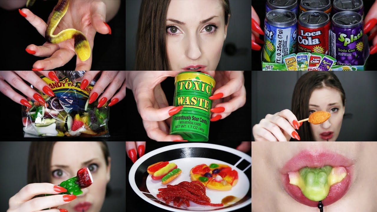 ASMR gummi candy show 'n MASTICATE (sans mouth sounds)