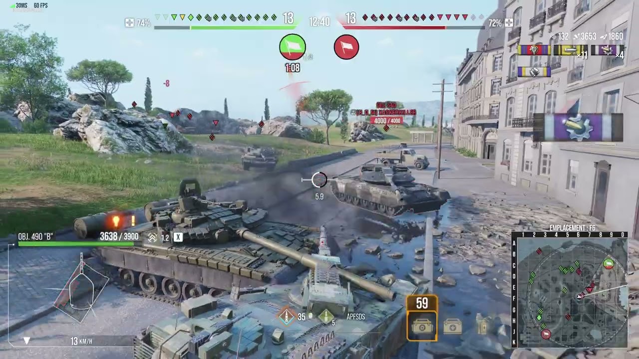 World of Tanks {Modern} 10k degat en obj 490 b
