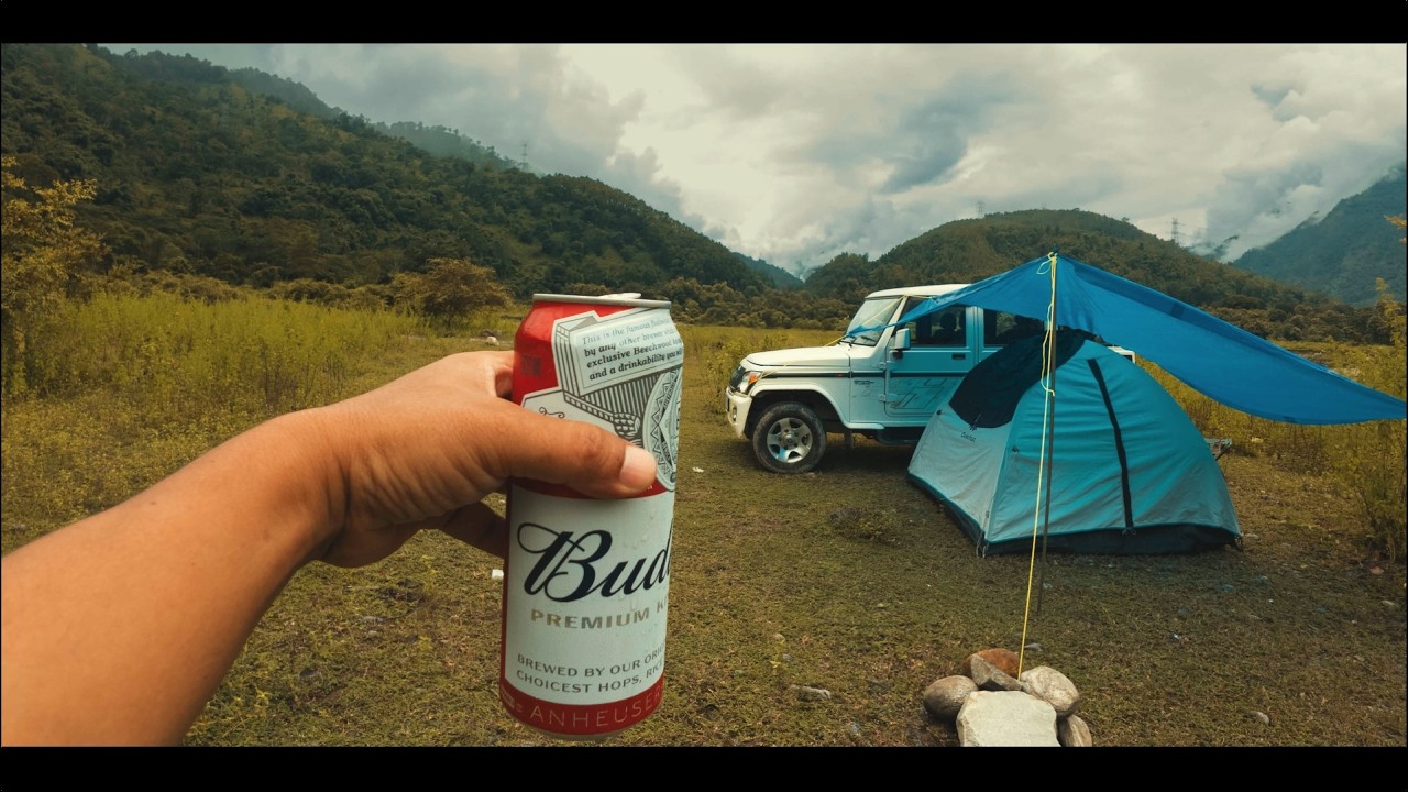Solo camping and fishing in Sikkim along the Rangeet river