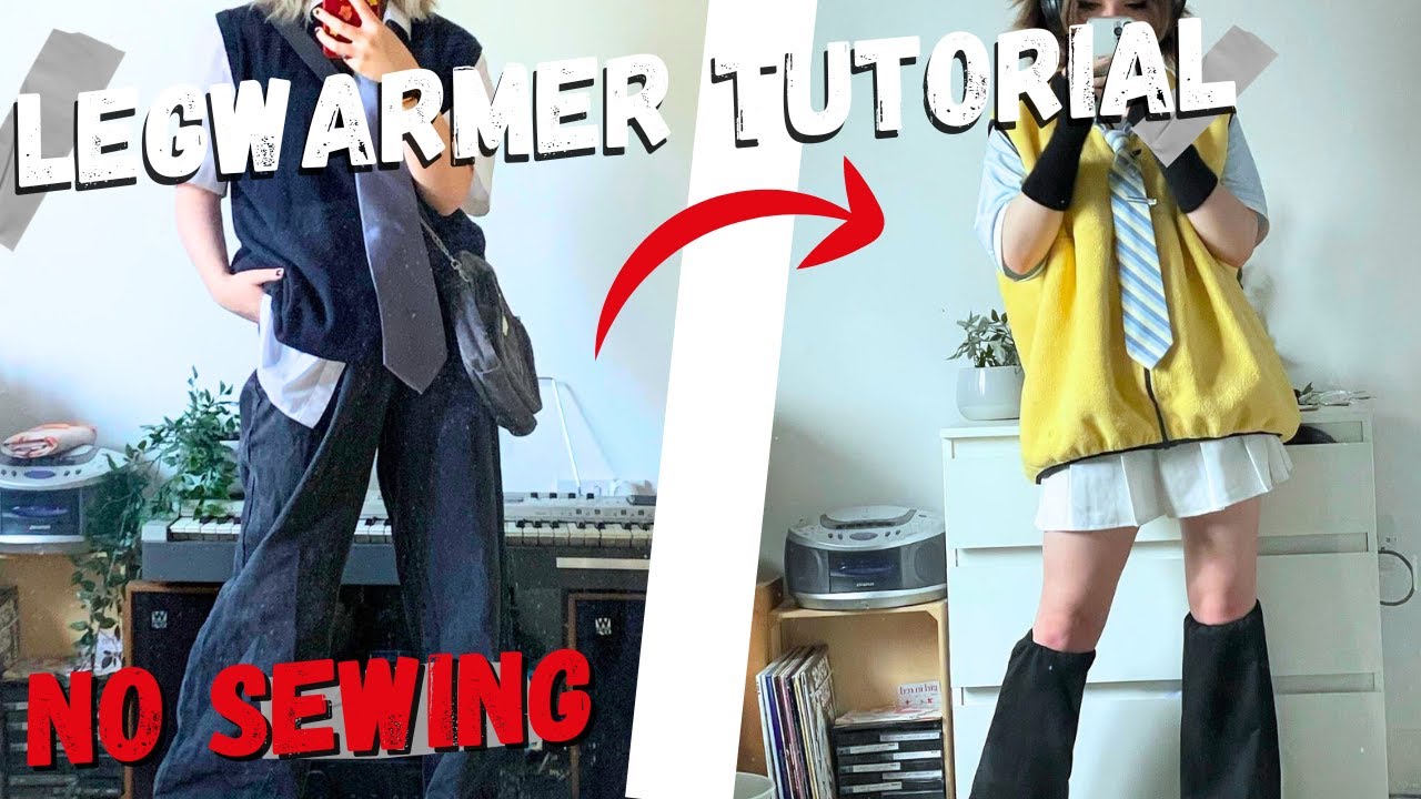 how to make LEGWARMERS! (no sew!)