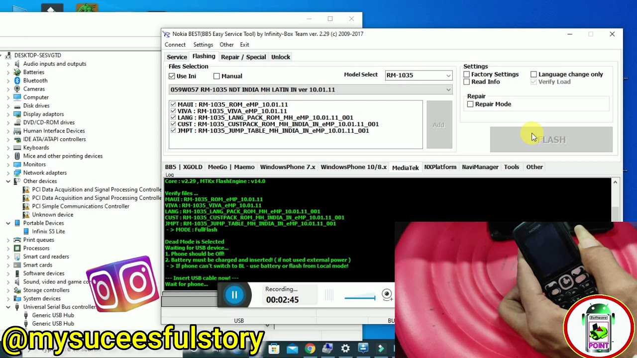 Nokia 130 Auto Off Solution I Nokia 130 RM-1035 Keypad Led Blinking Tested By @mobilesoftwarepoint