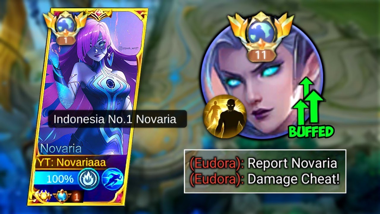 NOVARIA BUILD SOLO RANKED EASY COUNTER HERO EUDORA IN MIDLANE | NOVARIA BEST BUILD & EMBLEM 2024