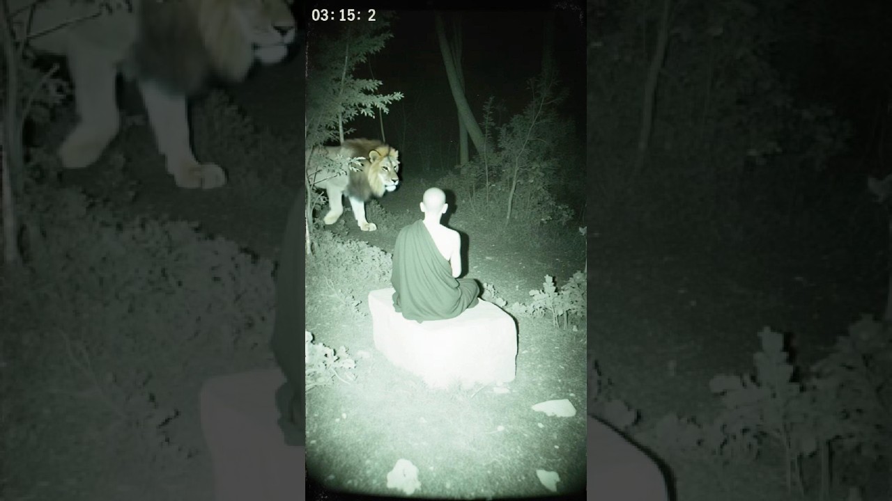 The True Power of Meditation &ndash; Even a Lion Bows #monk #meditation