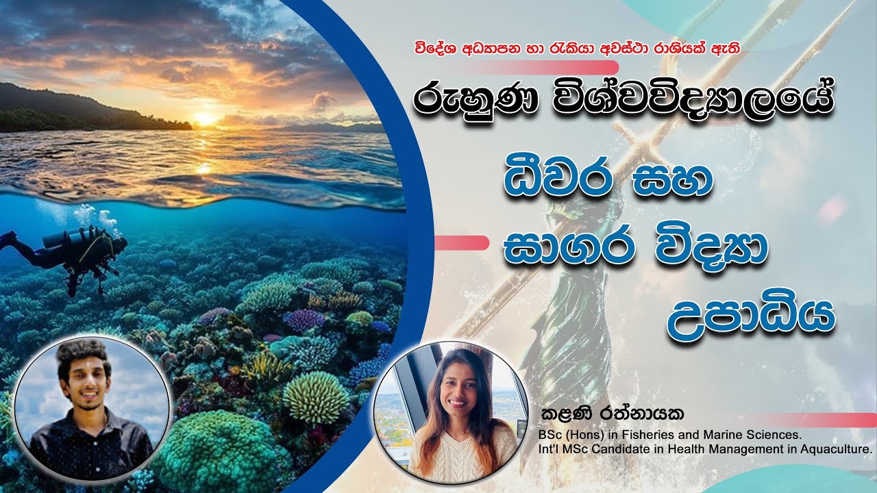 රුහුණ විශ්වවිද්‍යාලයේ ධීවර සහ සාගර විද්‍යා උපාධිය | B.SC.(HON) IN FISHERIES AND MARINE SCIENCES