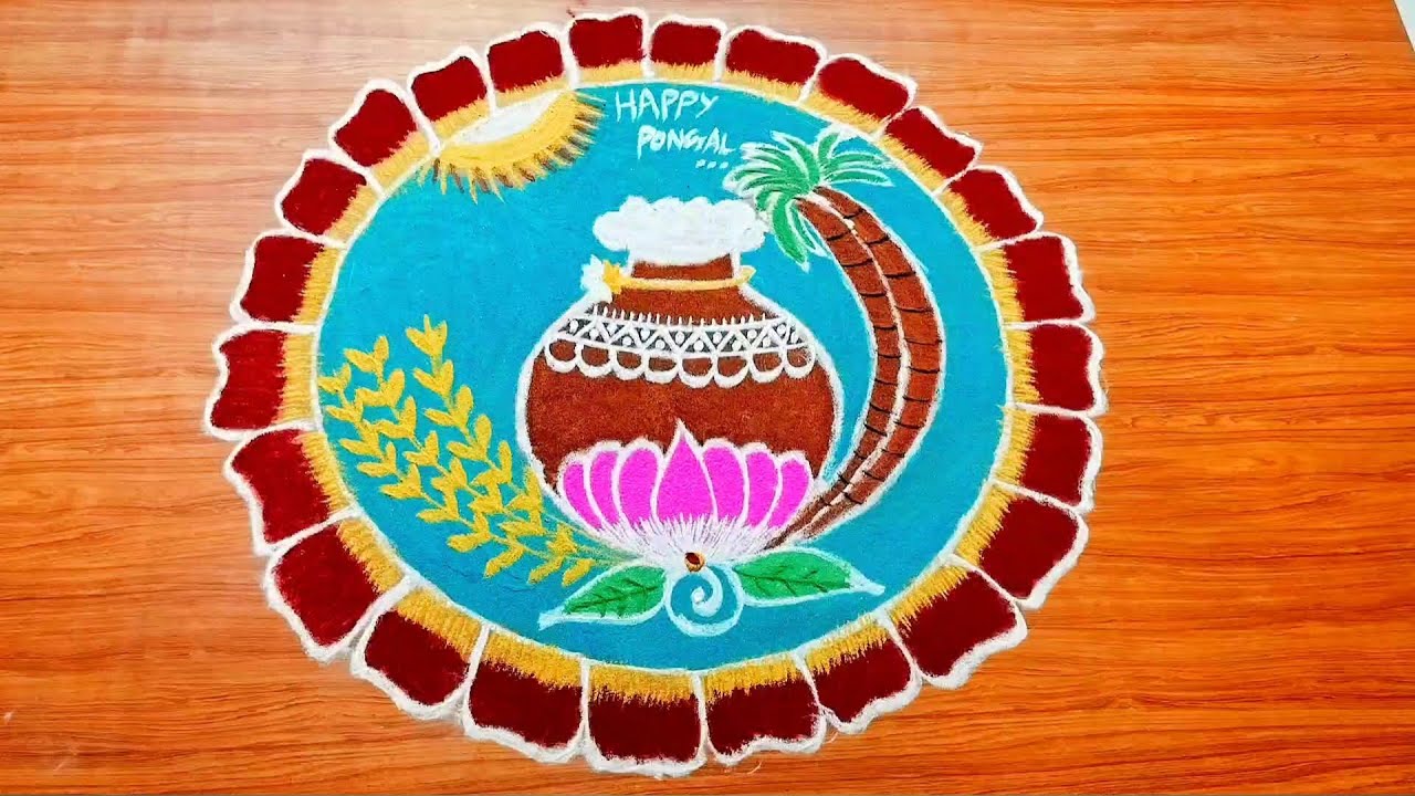 #day24 pongal rangoli❣️#priyasdailyrangoli#pongalkolam#1millionviews #sankranthimuggulu#pongalrangol