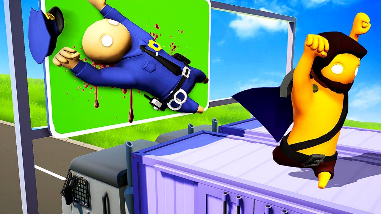 ПОЛИЦЕЙСКАЯ погоня заканчивается катастрофой — Gang Beasts (смешные моменты)