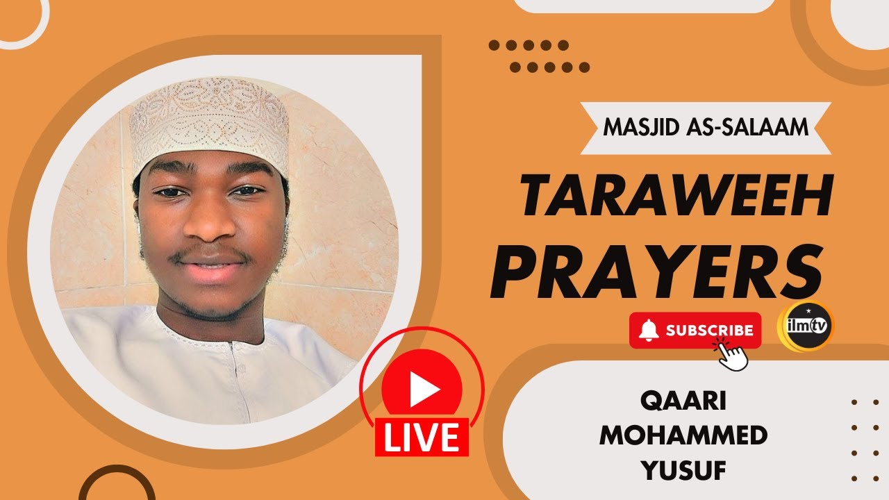 TARAWEEH DAY 1| Imam Mohamed Yusuf || Masjid As-salaam | RAMADHAN 2024/1445
