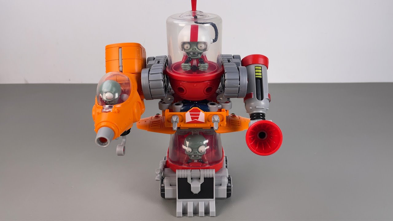 15 minute ASMR Toy Unboxing : Plants vs. Zombies Zombie Aircraft Transforming Robot Toy | Toy Review