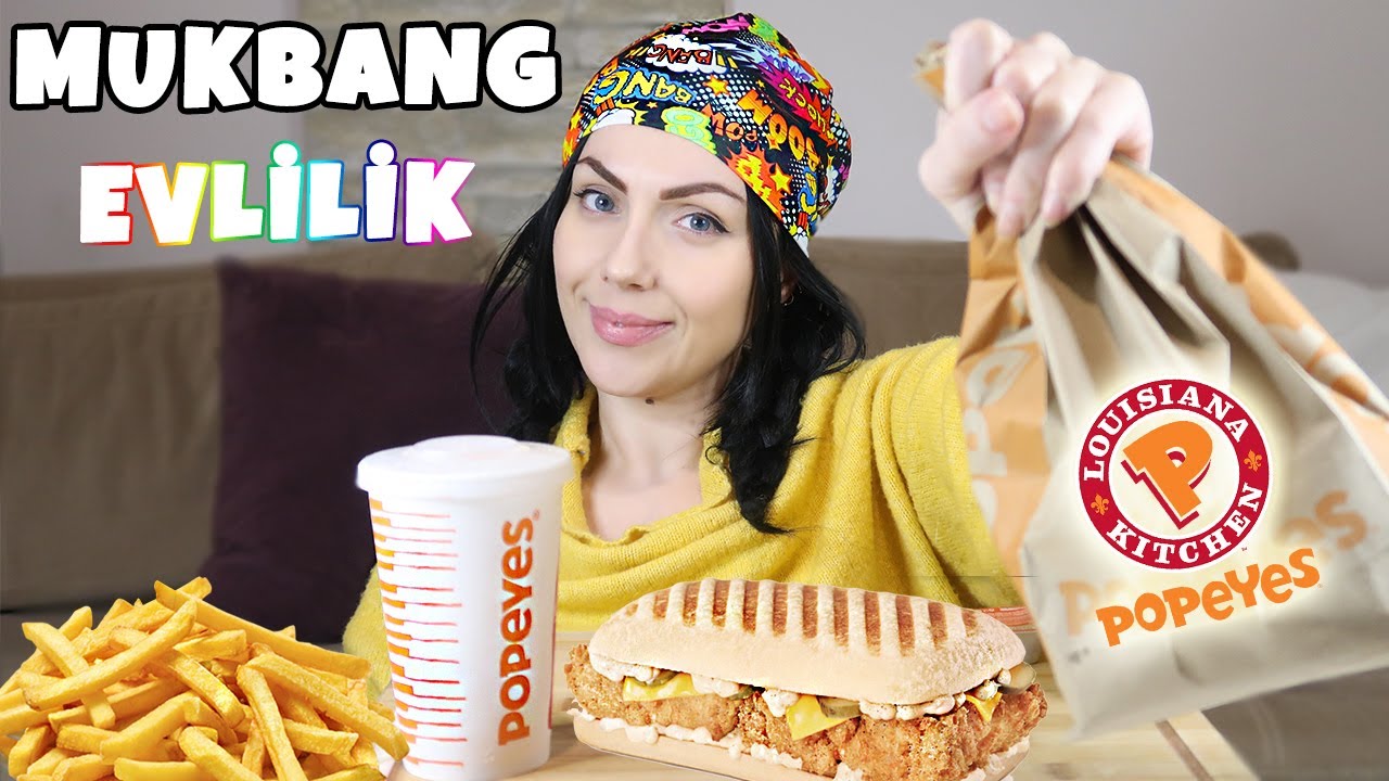 ERKEN EVLENDİM, İYİ HALT ETTİM | Popeyes Panini Gusto Menü | Popeyes Mukbang Türkçe
