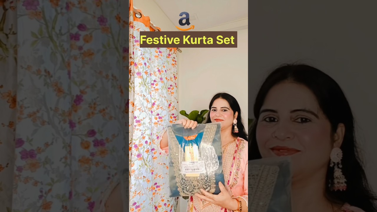 Amazon festive kurta set💞|Amazon party wear kurta set haul|#shotrs#amazonkurtahaul#festivalkurtaset