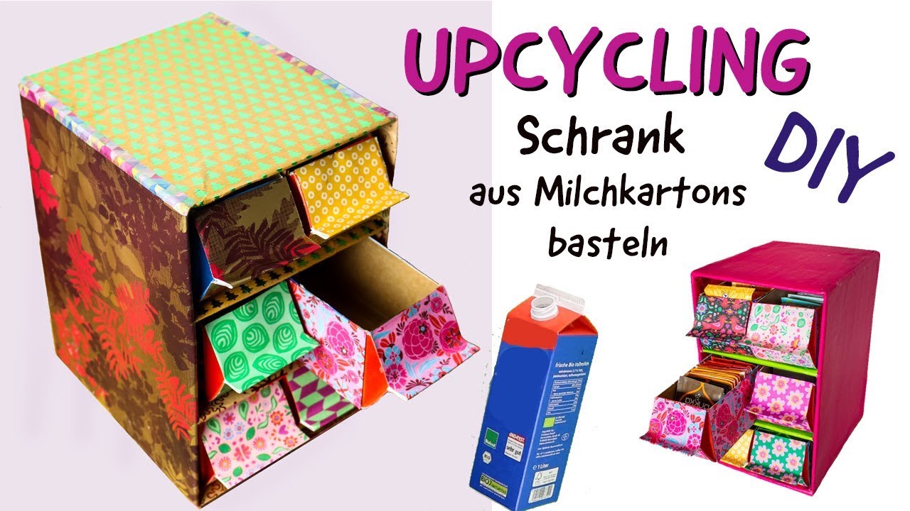 UPCYCLING - Teeschrank basteln aus Tetra Paks - Nachhaltige Bastelideen