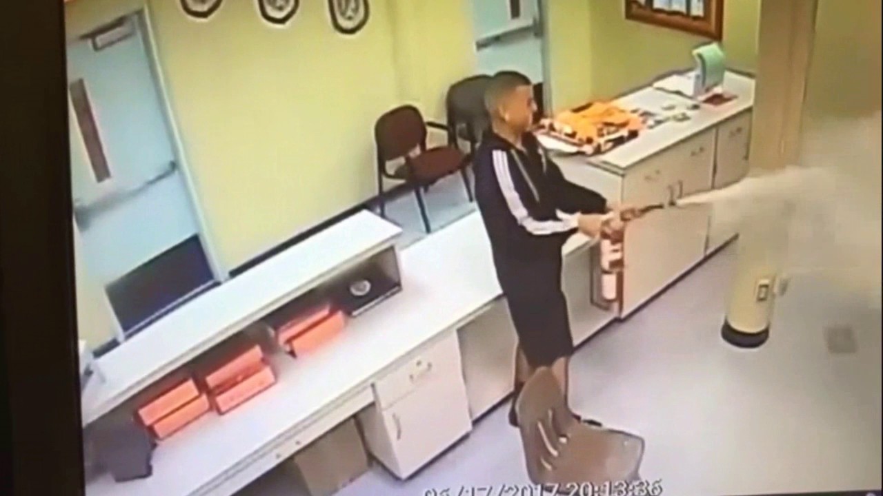Students caught on surveillance video vandalizing school