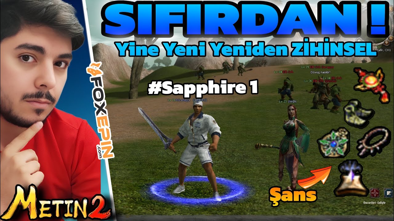 SIFIRDAN YİNE YENİ YENİDEN ZİHİNSEL | ŞANSLI BAŞLANGIÇ | Metin2 TR Safir#1 #metin2 #safir #sapphire