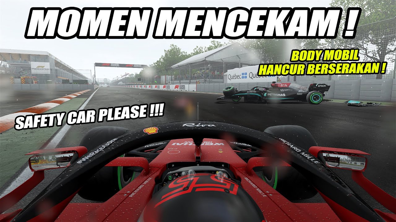 Gak seharusnya balapan dilanjut ! Race GP Kanada diterpa cuaca buruk ! - F1 2021 Career 28