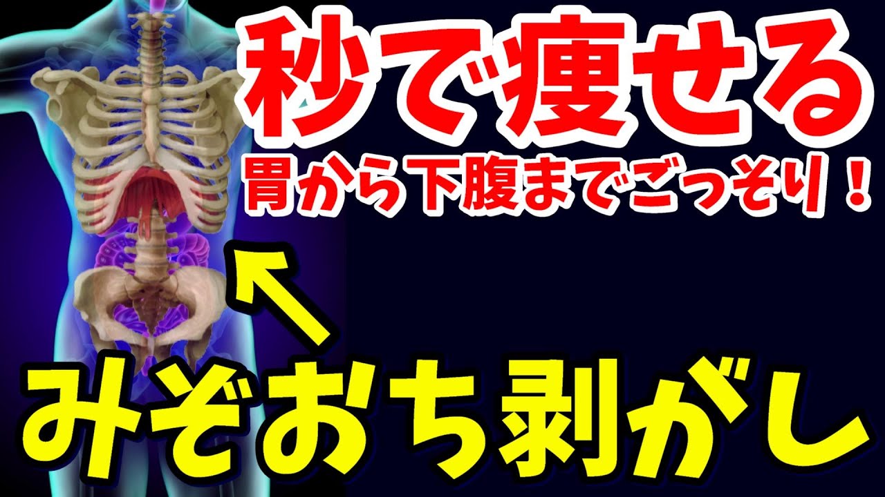 【みぞおち剥がし】胃からぽっこり！下腹ぽっこり！どんなお腹も秒で即効凹むマッサージ！【ダイエット整体師流痩せるツボ】