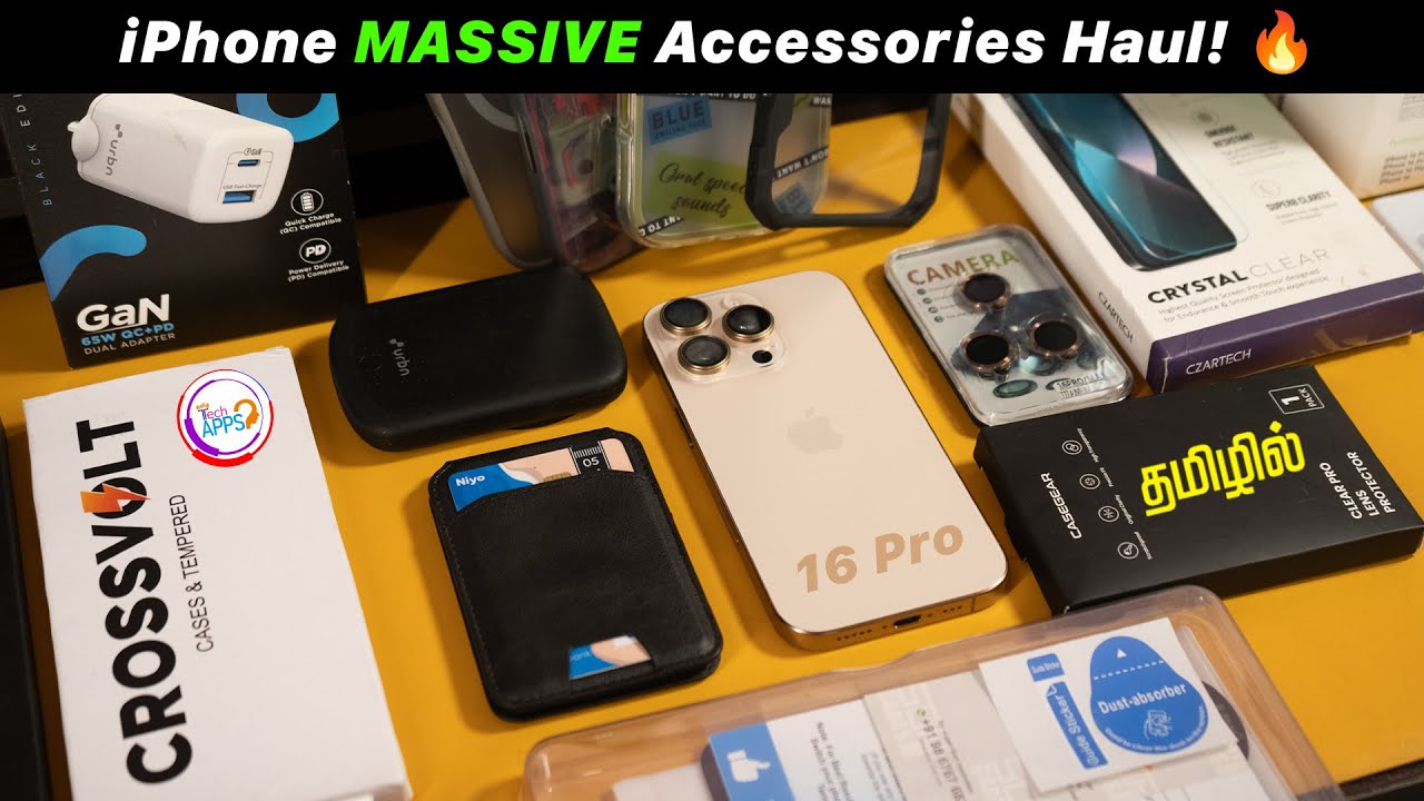 📱 MASSIVE iPhone 16 Pro Accessories Haul! 🔥 Best Budget & Must-Have Tech @TechApps Tamil