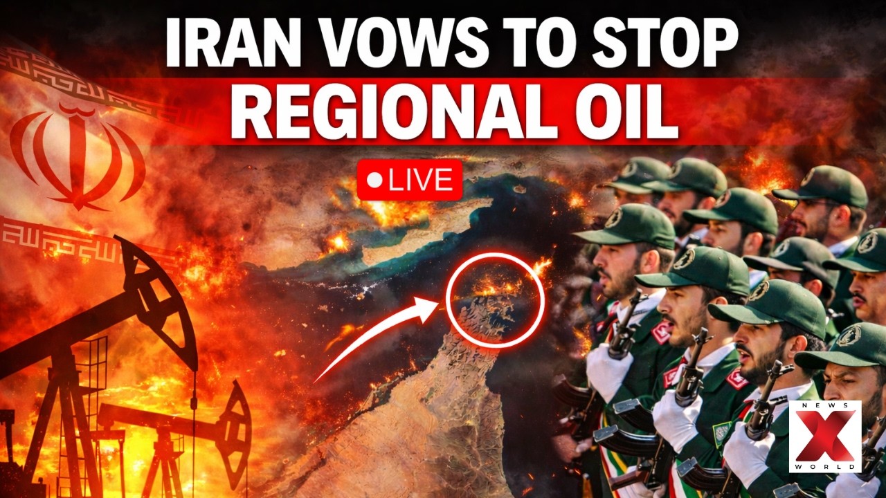 IRGC Warns US LIVE: Iran Threatens Regional Oil Export Blockade | Strait of Hormuz | US Iran War