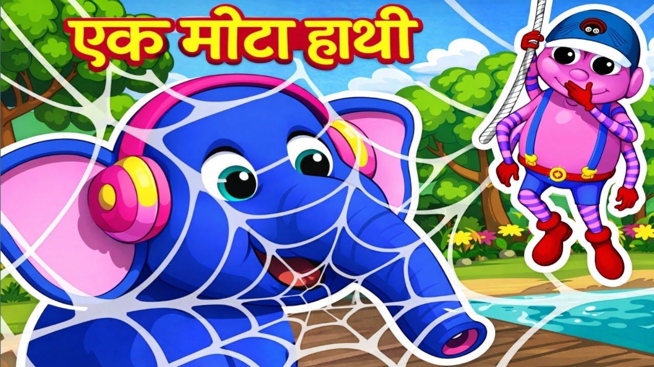 🐘 Ek Mota Hathi | एक मोटा हाथी | Hindi Rhymes for Kids | Kids Rhymes | Hindi Nursery Rhymes #video 