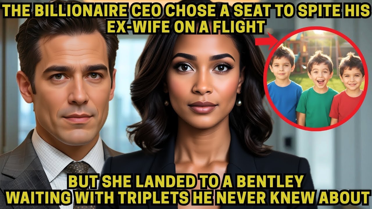 THE BILLIONAIRE CEO CHOSE A SEAT TO SPITE HIS EX-WIFE ON A FLIGHT. BUT SHE LANDED TO A BENTLEY WAIT.