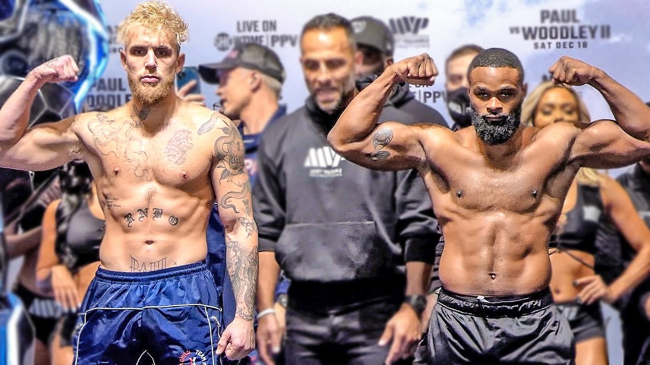 Jake Paul vs. Tyron Woodley 2 • FULL WEIGH-IN & FACE OFF • ShowTime Boxing