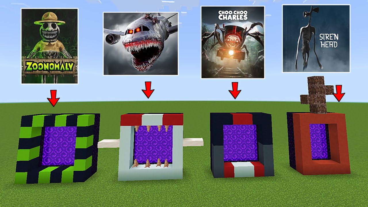 Never make a Portal To Sirenhead choo choo charles Zoonomaly And Infected Sky in Minecraft 