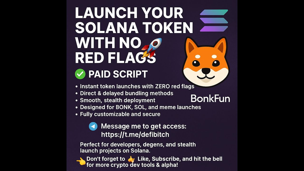 🔥 Stealth Launch Any Solana Token with ZERO Red Flags | BonkFun Bundler Dem