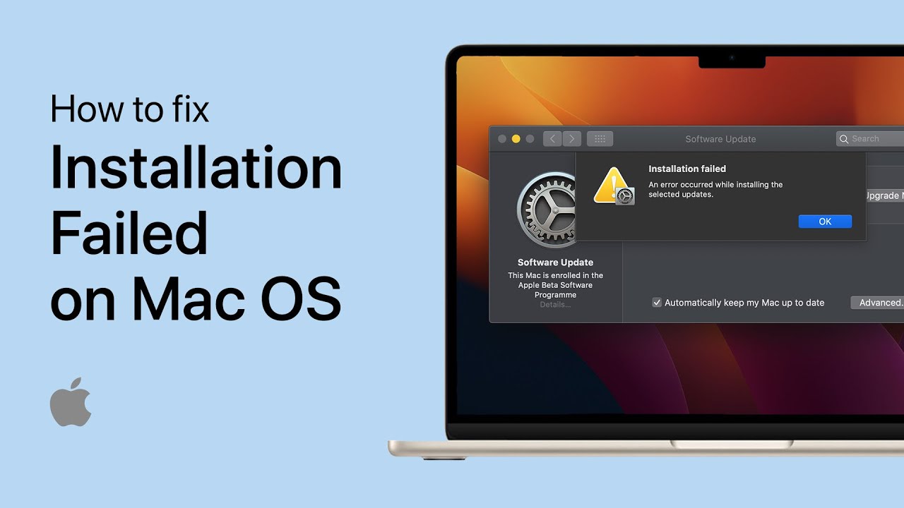 Mac OS - How To Fix &ldquo;Installation Failed&rdquo; - Error Occurred While Installing Updates