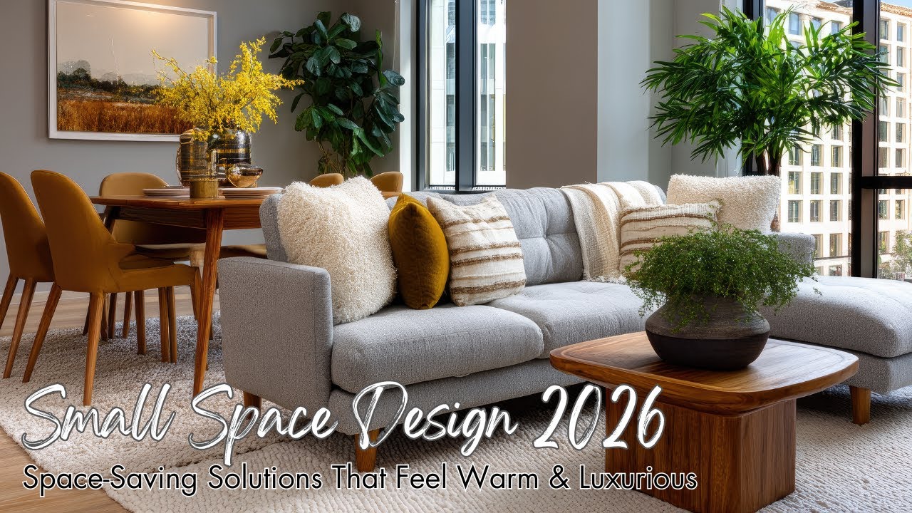 Small Space Design 2026 | Space Saving Solutions That Feel Warm & Luxurious