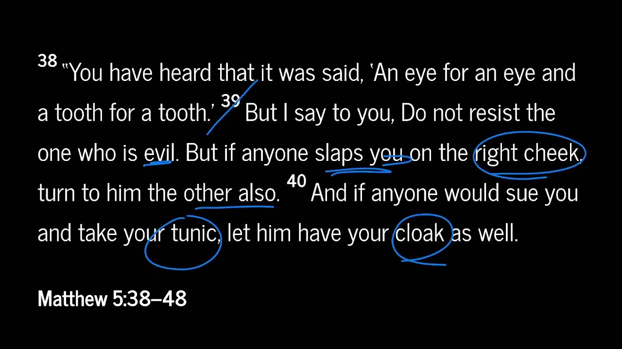 Matthew 5:38-48 (January 23, 2026) Morning Devotional