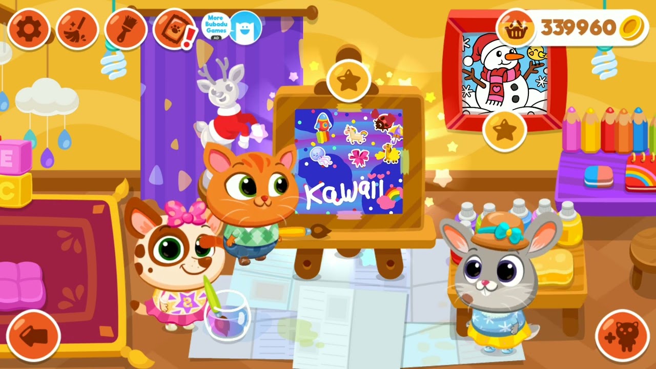 bubbu, duddu dan rabbit melukis indah 😄