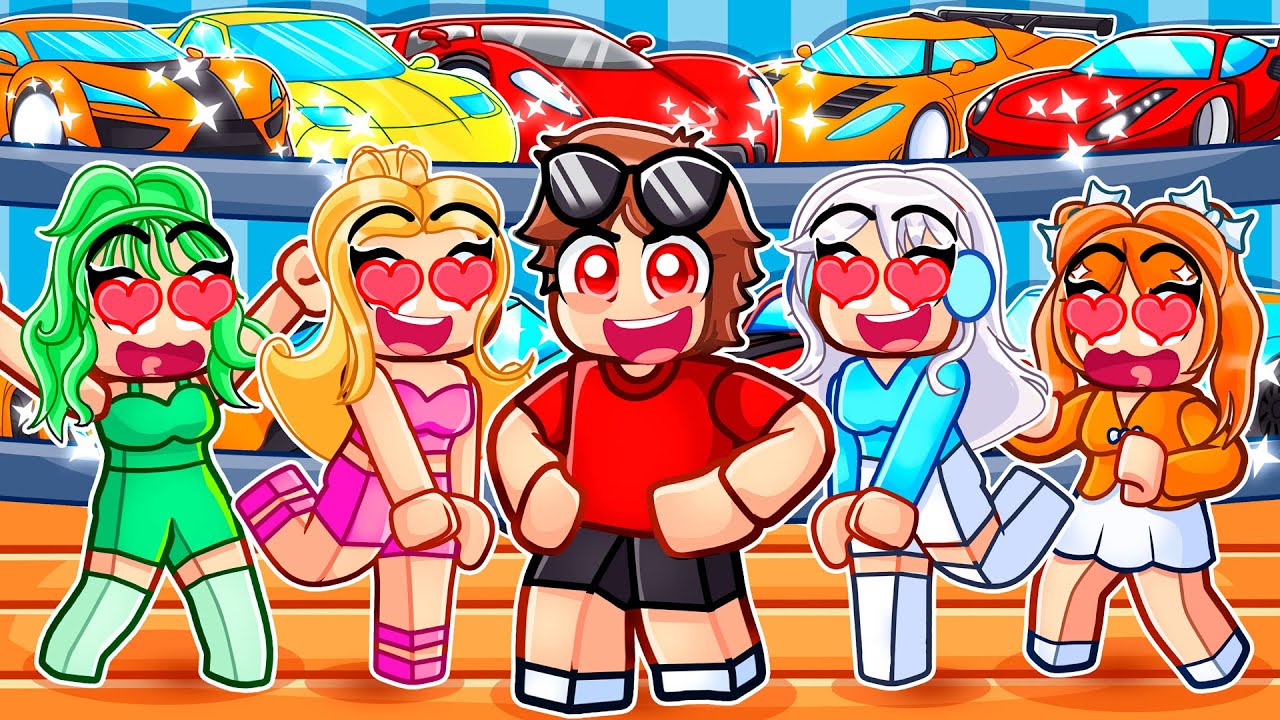 КЛАССНЫЕ ДЕВУШКИ с моим ГАРАЖОМ на 30 СУПЕРКАРОВ в Roblox DRIVING EMPIRE...