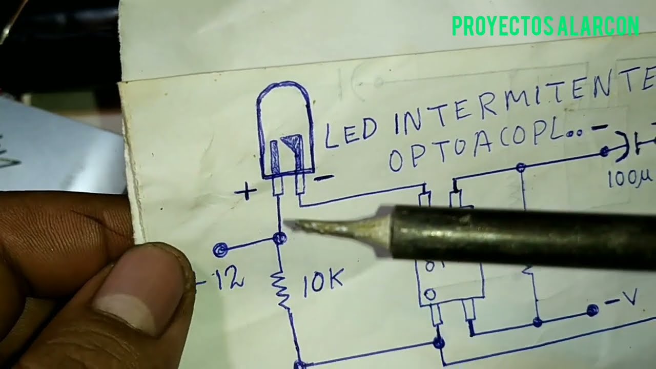 LED Intermitente Con Optoacoplador Muy Fácil De Hacer