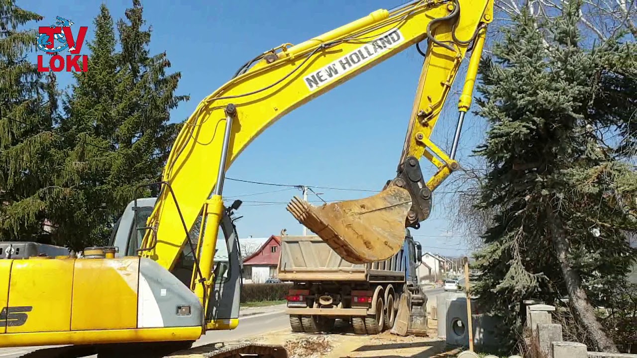 Excavator New Holland E 215 / Gradili&scaron;te u Gospiću 25.03.2019.