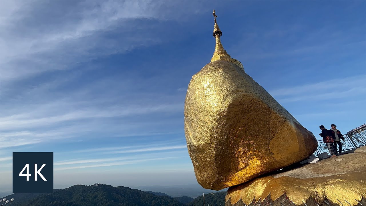 Morning Walk around Kyaiktiyo Pagoda, Golden Rock, Mon State, Myanmar