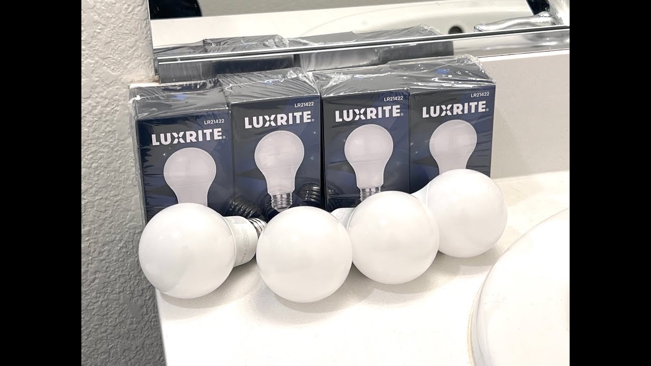 LuxRite LED Light Bulbs -Cool White-Dimmable-800 Lumens