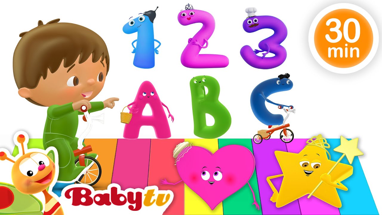 Músicas e cantigas para a volta às aulas | Aprenda números, letras e formas 🎶📚 @BabyTVBR