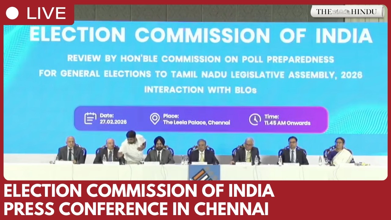 ECI holds press conference in Chennai on Tamil Nadu 2026 Assembly elections schedule and guidelines