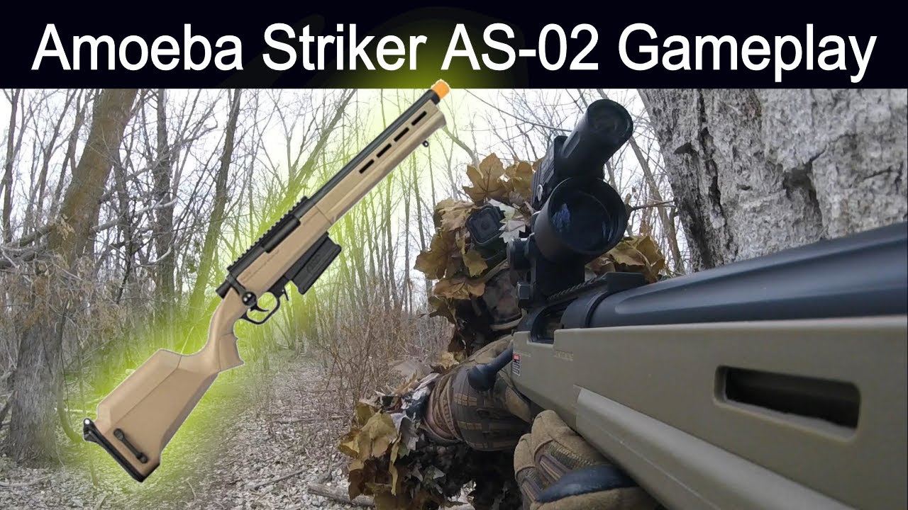Amoeba AS-02 Striker Gameplay (Airsoft Sniper)