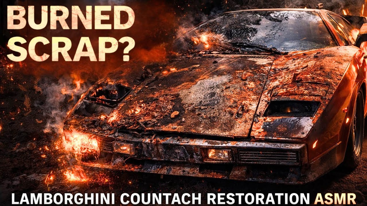 I Found a $9,000 Lamborghini Countach Burned in a Forest Fire — ASMR AI Restoration