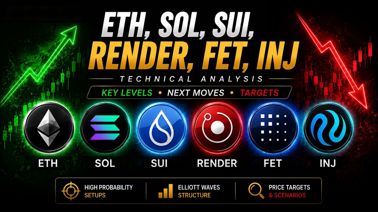 ETH, SOL, SUI, RENDER, FET & INJ | Altcoins Crypto Market Analysis: Next Price Targets