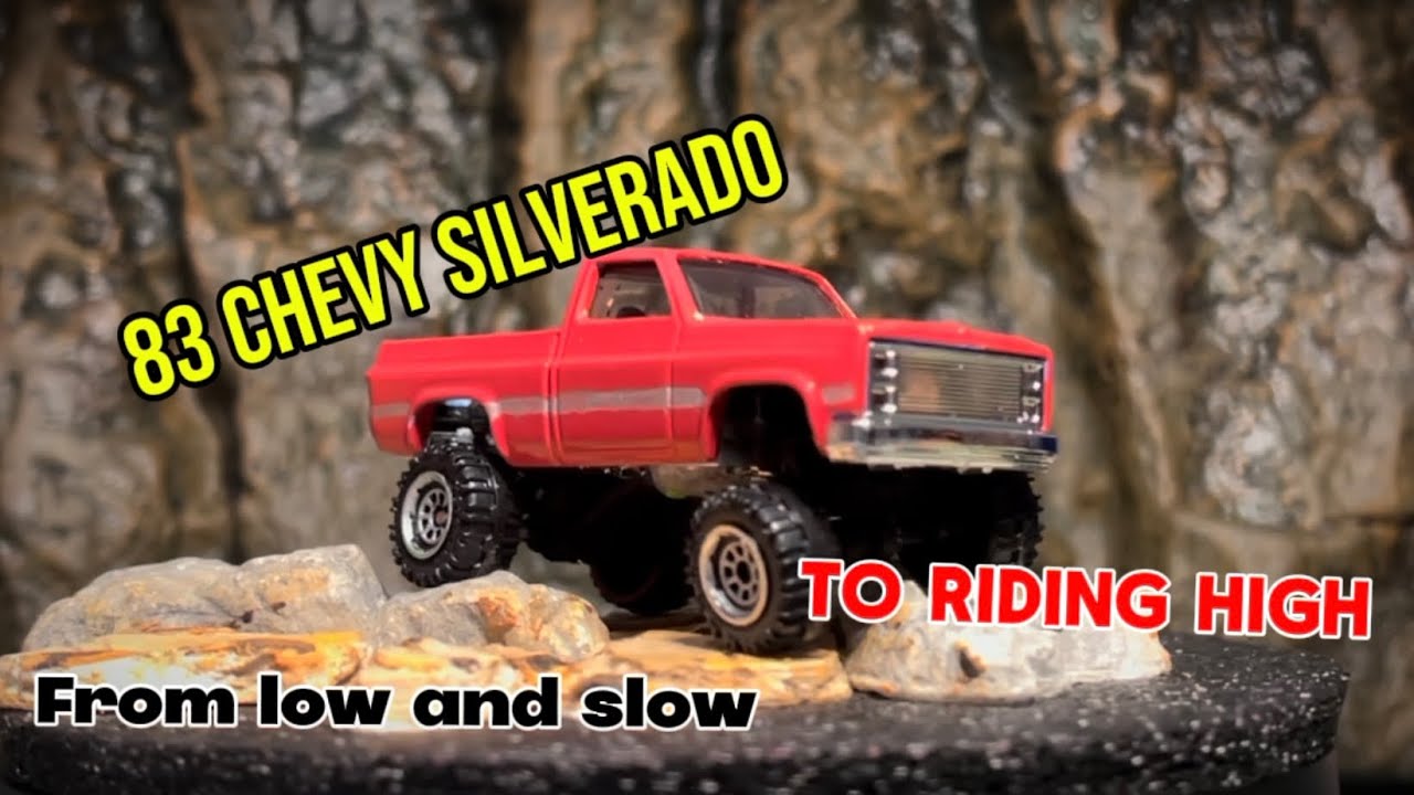 Hot wheels 83 Chevy Silverado    4x4 lift #4x4 #hotwheelscustom #howto #hotwheels #matchbox #car 