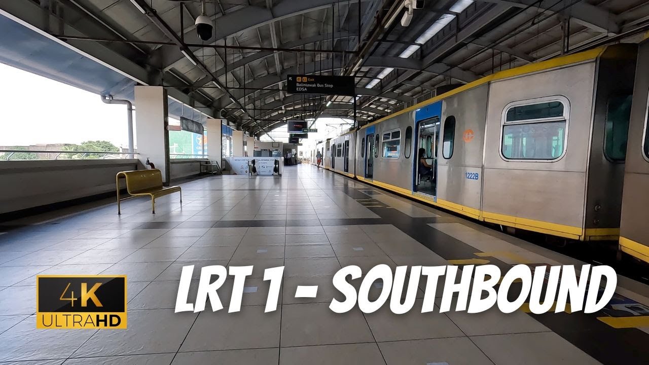 Balintawak Station to Baclaran Station | LRT 1 | Light Rail Transit  l Metro Manila | 4K