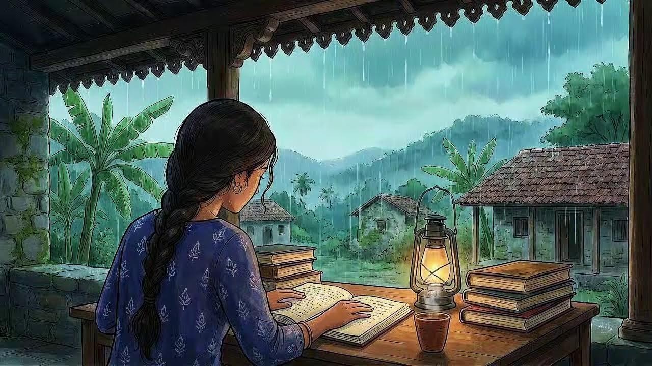 24/7 Indian Village Rain Radio 🌧️ Lofi Beats to Study/Sleep/Cook [Desi Ghibli Aesthetic]