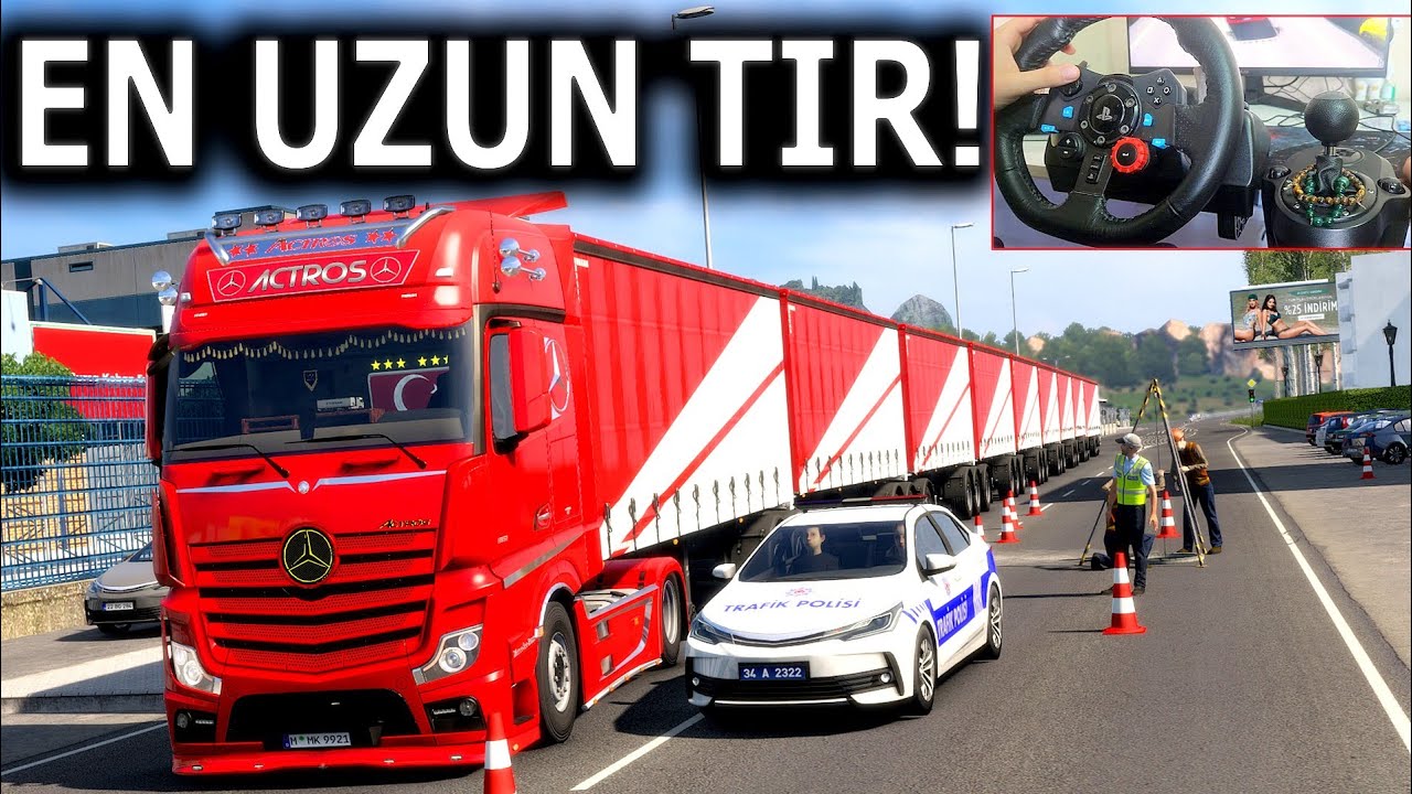 REZİL OLDUK! EN UZUN TIRI S&Uuml;RD&Uuml;M ! ETS2 MOD Logitech G29 
