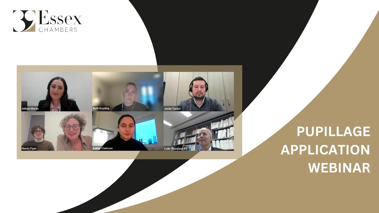 Pupillage Application Webinar 2026 | 39 Essex Chambers