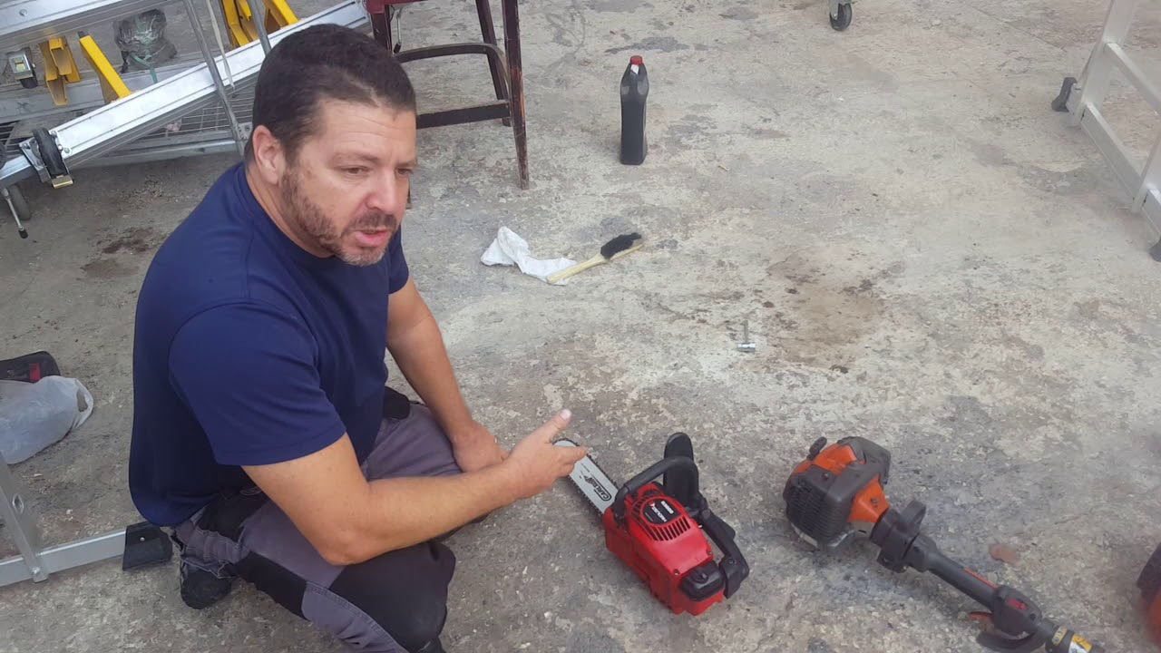 איך מניעים מסור שרשרת בנזין