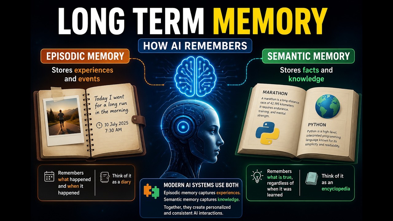 Episodic vs Semantic Memory in AI | Long-Term Memory Explained