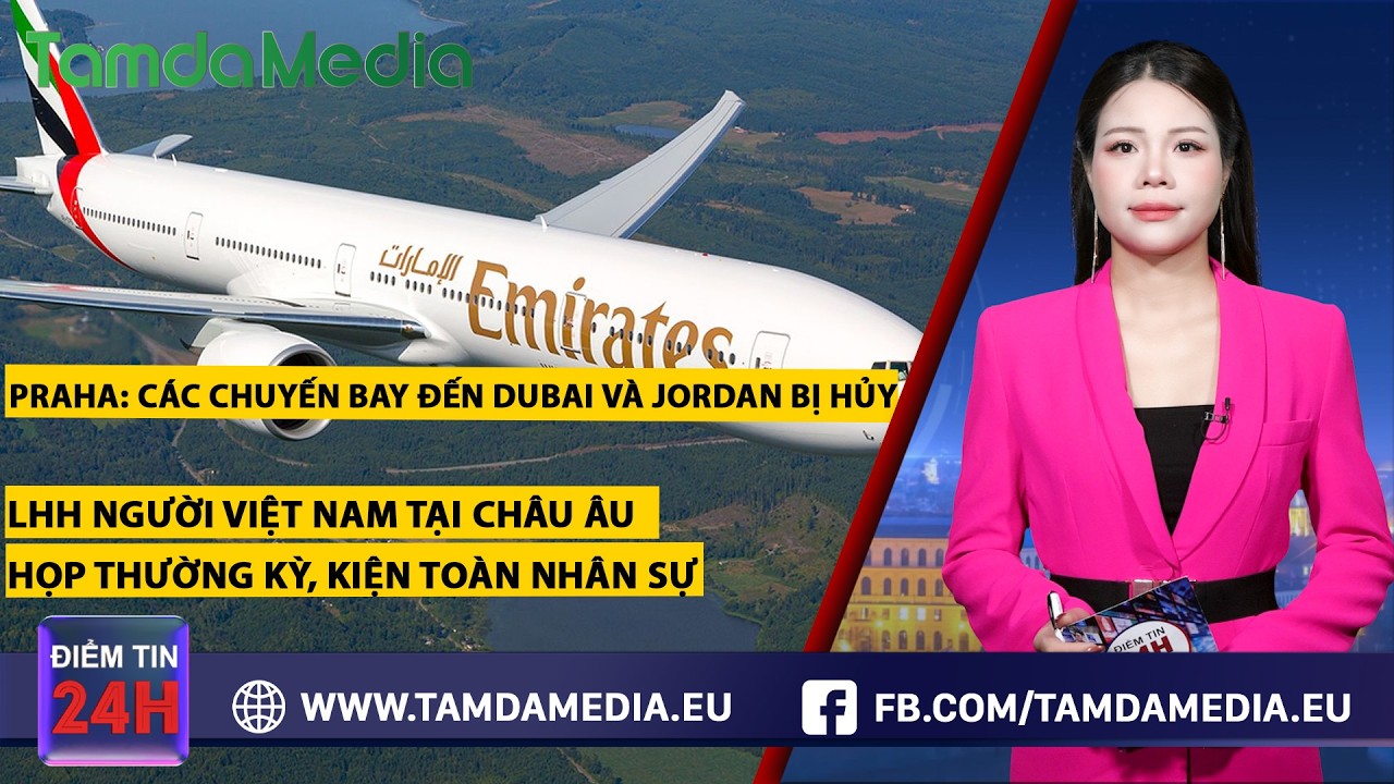 TamdaMedia | ĐIỂM TIN 24H - 28.02.2026 | Praha: các chuyến bay đến Dubai và Jordan bị hủy