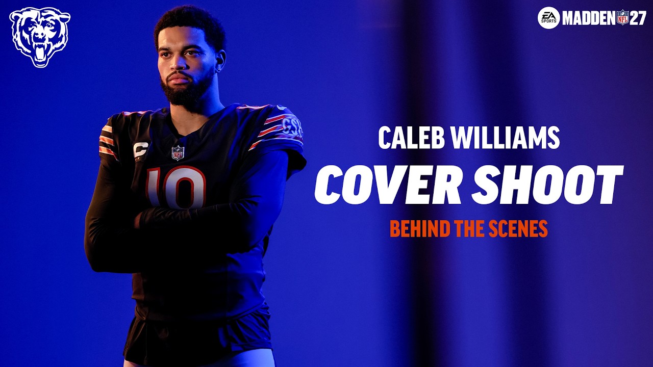 Behind the Scenes: Caleb Williams' EA SPORTS Madden NFL 27 cover shoot | Chicago Bears