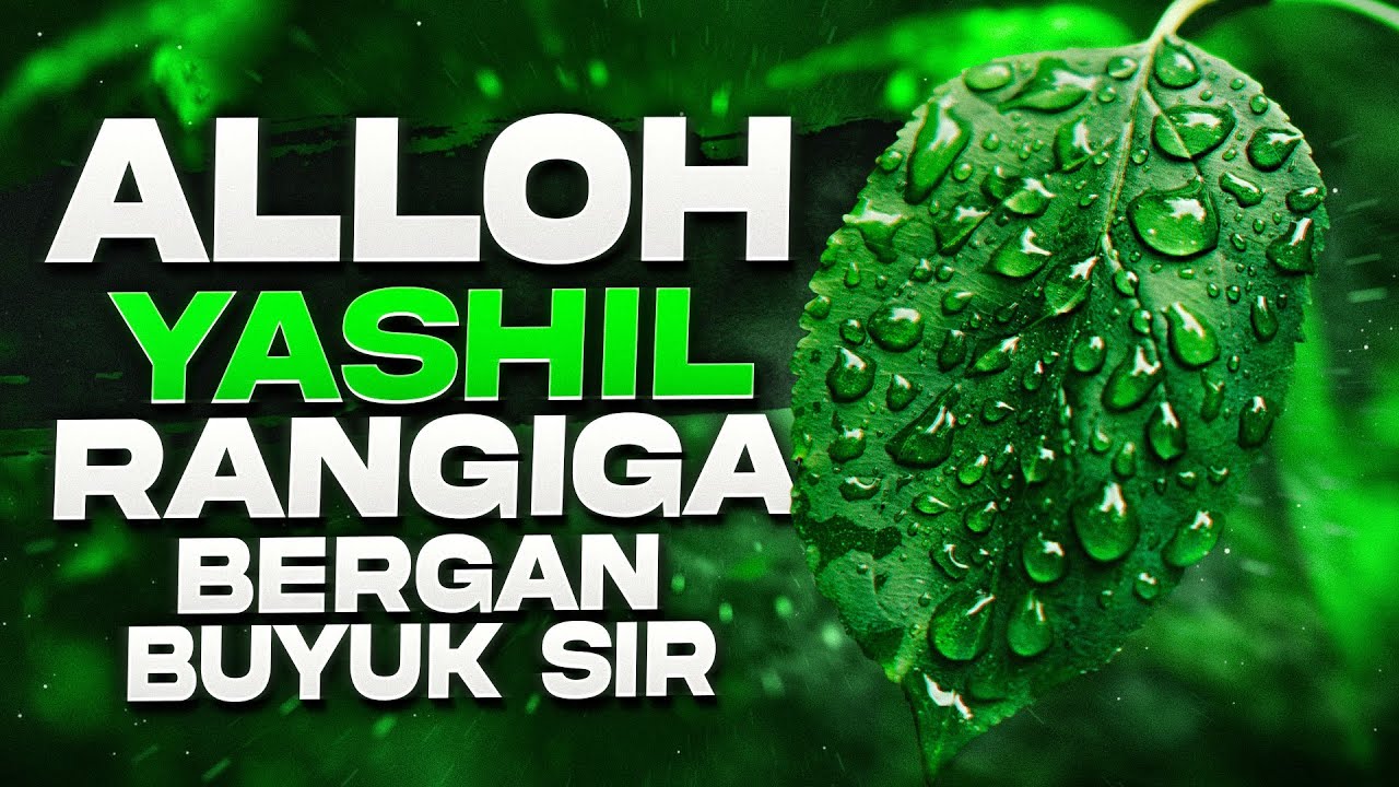 ALLOH YASHIL RANGIGA YASHIRGAN BUYUK SIR - BU FAN
